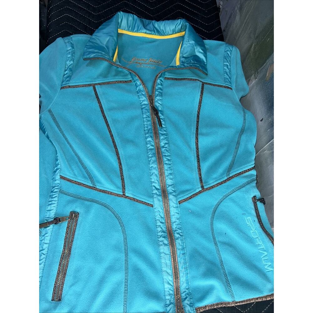 Femme Fatale Teal Jacket Italy, Tailored Look, Size Medium M Very Nice High End